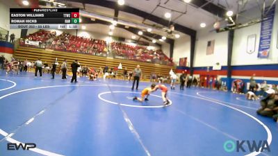 55 lbs Rr Rnd 4 - Easton Williams, Team Tulsa Wrestling Club vs Roman HIcks, Raw Wrestling Club