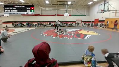 75-78 lbs Round 1 - Isaac Haddix, Thermopolis Middle School vs Daxyn Crippen, Worland Middle School