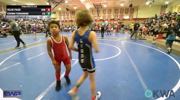 70 lbs Consi Of 4 - Ollie Page, Fort Gibson Youth Wrestling vs Cohen Tonubbee, Chandler Takedown Club