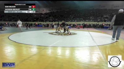 84 lbs Consi Of 8 #2 - Sam Nelson, Saint's Wrestling Club vs Jackson Beckley, Team Tulsa Wrestling Club