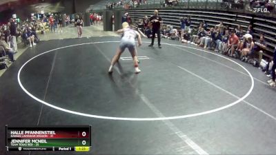 138 lbs Finals (8 Team) - Halle Pfannenstiel, Kansas Lavendar Dragon vs Jennifer McNeil, Team Texas Red