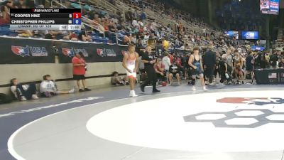 132 lbs Champ. Rd Of 128 - Cooper Hinz, Iowa vs Christopher Phillips, Georgia