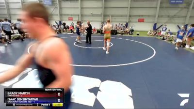 160 lbs Quarters & 1st Wb (16 Team) - Brady Martin, Kansas Red vs Isaac Sensintaffar, Oklahoma Outlaws Red