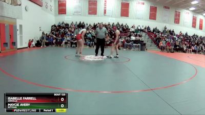 170 lbs Cons. Round 1 - Isabelle Farrell, Orrville vs Maycie Avery, Rittman