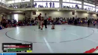 40 lbs Champ. Round 2 - Brooks Ricker, Indiana vs Paxton Steele, South Gibson Wrestling Club
