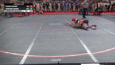 85_B lbs Round Of 32 - Chase Secrist, Peters Twp vs Brennen Minier, Wyalusing