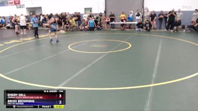 144 lbs Cons. Round 5 - Emery Dell, Juneau Youth Wrestling Club Inc. vs Brodi Browning, Mat-Su Matmen