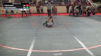 50_B lbs Consi Of 16 #2 - Bryce Writt, Greensburg Salem vs Dax McDannell, Conemaugh Township