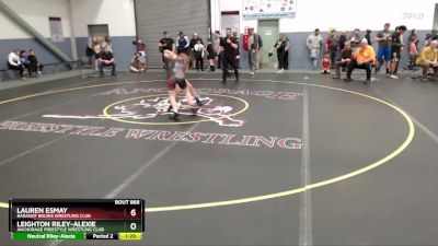 112 lbs Cons. Semi - Leighton Riley-Alexie, Anchorage Freestyle Wrestling Club vs Lauren Esmay, Baranof Bruins Wrestling Club