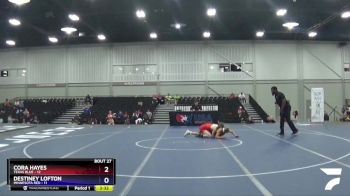 127 lbs Placement Matches (16 Team) - Cora Hayes, Texas Blue vs Destiney Lofton, Minnesota Red