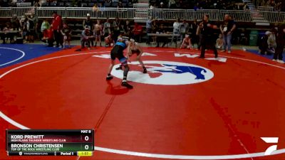 82 lbs Semifinal - Kord Prewitt, High Plains Thunder Wrestling Club vs Bronson Christensen, Top Of The Rock Wrestling Club