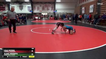 106 lbs Cons. Semi - Elder Mendieta, Clear Creek-Amana vs Cole Peters, Cardinal Community