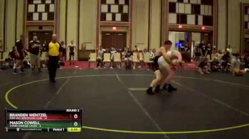 130 lbs Round 2 (6 Team) - Branden Wentzel, Ride Out Wrestling Club vs Mason Cowell, Vipers Orange Crush