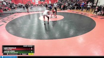 113 lbs Cons. Round 3 - Liam Fenoglio, YORKVILLE (HS) vs JUSTIN LEWIS, Machesney Park (HARLEM)