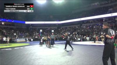 120 lbs Semifinal - Isabella Marie Gonzales, Clovis East (CS) vs Tilly Kakuk, Chino (SS)