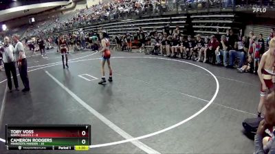 75 lbs Round 2 (6 Team) - Cameron Rodgers, Minnesota Maroon vs Toby Voss, North Dakota 2