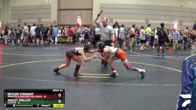 98 lbs Placement - Hailey Malloy, BadBass vs Skyler Stewart, American Gladiators-Lady Saints