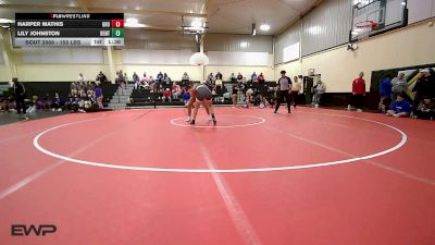 155 lbs Rr Rnd 3 - Harper Mathis, Grove vs Lily Johnston, Bentonville Girls