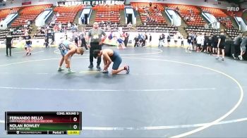 185 lbs Cons. Round 3 - Nolan Rowley, Bath Wrestling vs Fernando Bello, Christopher Columbus High Scho