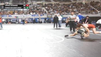 122-D1 1st Place Match - Hannah Naccarati-Cholo, Basha High School vs Apphia Gutierrez, Perry