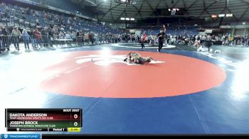 130 lbs 1st Place Match - Dakota Anderson, Team Aggression Wrestling Club vs Joseph Brock, Takedown Express Wrestling Club