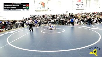 57 lbs Cons. Round 1 - Jaxson Miesch, Brockport Youth Wrestling Club vs Grayson Crossett, Dolgeville Youth Wrestling Club
