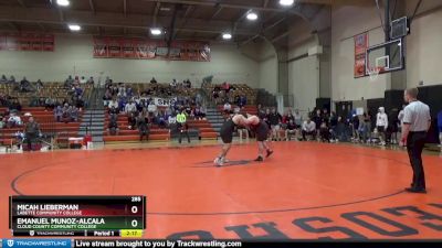 285 lbs Quarterfinal - Emanuel Munoz-Alcala, Cloud County Community College vs Micah Lieberman, Labette Community College