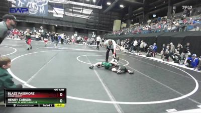 76 lbs Cons. Round 2 - Blaze Passmore, Chase County vs Henry Carson, Mulvane Jr. Wrestling Club