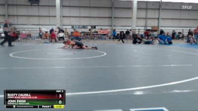 87 lbs 3rd Place Match - Rusty Caudill, Priest River Wrestling Club vs John Swan, Homedale Wrestling