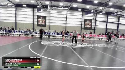 110 lbs Cons. Round 7 - Giselle Solano, Franklin (Elk Grove) vs Hannah Ramirez, Fremont (Sunnyvale)