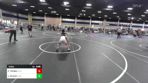 130 lbs Consolation - Zack Valdez, NM BadBoyz vs Jesse Quiroz, Threshold WC