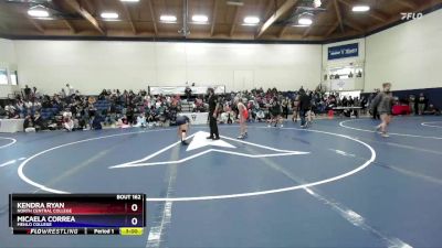 110 lbs Semifinal - Kendra Ryan, North Central College vs Micaela Correa, Menlo College