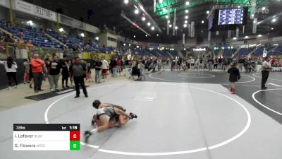 72 lbs Rr Rnd 1 - Isaiah Lefever, Bear Cave WC vs Gavin Flowers, Wrecking Crew