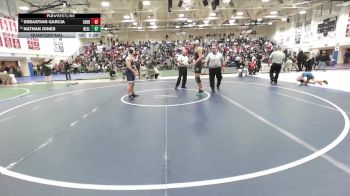 Boys 144 lbs Quarterfinal - Nathan Jones, Bellarmine Boys vs Sebastian Garcia, Serra Boys