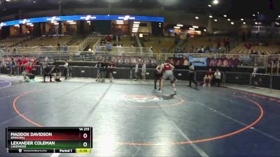 1A 215 lbs Cons. Round 1 - Maddox Davidson, Episcopal vs Lexander Coleman, Lakewood