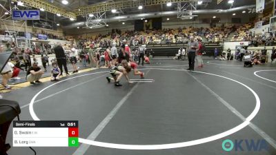 58 lbs Semifinal - Gunner Swain, Elgin Wrestling vs Braxton Lorg, Shelton Wrestling Academy