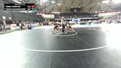 Girls 4A 155 lbs Cons. Round 2 - Emma Thompson, Moses Lake (Girls) vs Makayla Vilayvahn-Jones, Newport (Bellevue) (Girls)