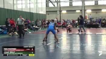 141 lbs Champ. Round 1 - Max Martinez, Wesleyan University (Connecticut) vs Colby Reilly, Western New England University