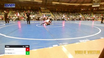 76 lbs Consi Of 8 #1 - Nathan Cruz, Scrap Yard Training vs Andy Barela, NM Gold