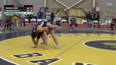 184 lbs Cons. Round 2 - Michael Forte, Roger Williams vs Nicholas Crotty, Trinity (CT)