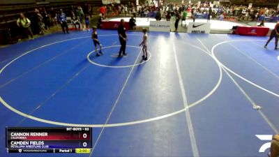 63 lbs Cons. Round 4 - Cannon Renner, California vs Camden Fields, Petaluma Wrestling Club