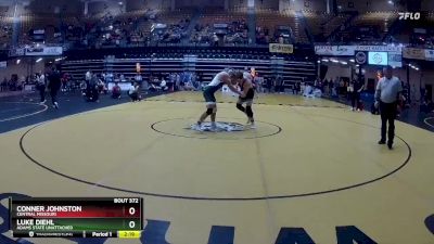 165 lbs Quarterfinal - Luke Diehl, Adams State Unattached vs Conner Johnston, Central Missouri