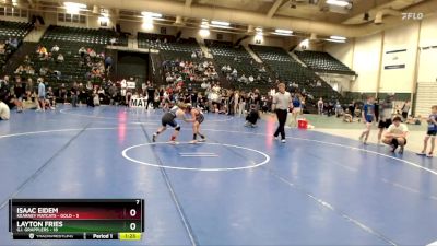 96 lbs Placement Matches (8 Team) - Isaac Eidem, Kearney Matcats - Gold vs Layton Fries, G.I. Grapplers