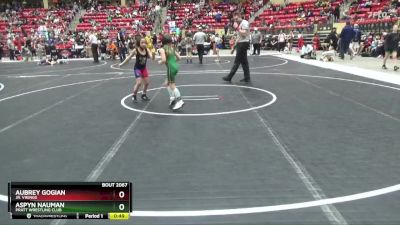 60 lbs Round 5 - Aubrey Gogian, Jr. Vikings vs Aspyn Nauman, Pratt Wrestling Club