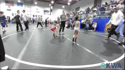 40 lbs Rr Rnd 2 - Ameliah Ortiz, Bridge Creek Youth Wrestling vs Oakley Everheart, Standfast