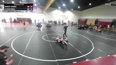 106-113 lbs Round 1 - Austin Desai, Burbank vs Ashley Gomez, Imperial