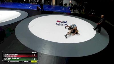 144 lbs Semifinal - Cooper Sheesley, USA Gold vs James Curoso, Red Wave Wrestling