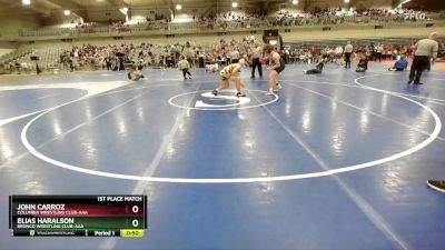 150 lbs 1st Place Match - Elias Haralson, Bronco Wrestling Club-AAA vs John Carroz, Columbia Wrestling Club-AAA