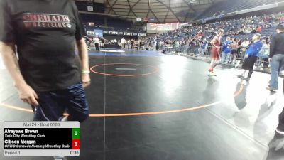 138 lbs Cons. Quarters - Atrayewe Brown, Twin City Wrestling Club vs Gibson Morgan, CNWC Concede Nothing Wrestling Club