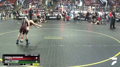 58 lbs 1st Place Match - Takoda Dickenson, St Johns WC vs Brady Snyder, Martin Mean Machine